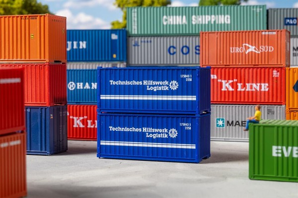 H0-20 Container THW, 2er-Set