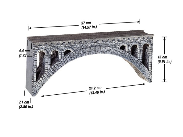 H0-Rhone-Viadukt, 37,6 x 15 cm