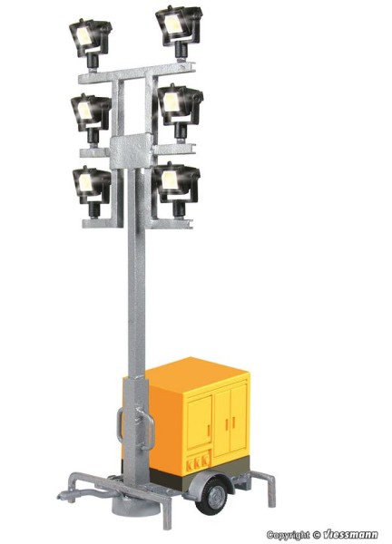 H0-Leuchtgiraffe auf Anhänger mit 6 LEDs