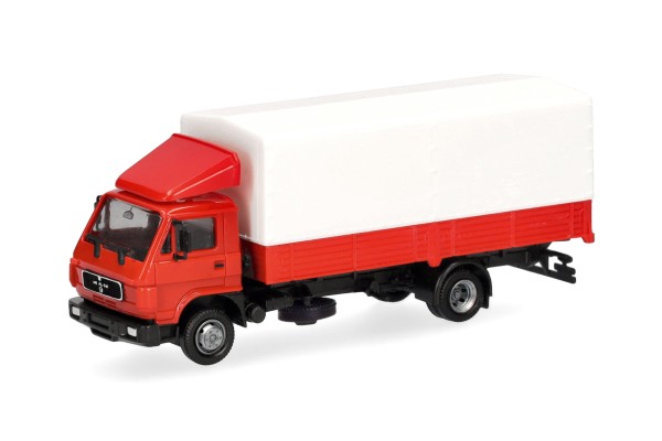MAN G90 Planen-LKW, rot/weiß